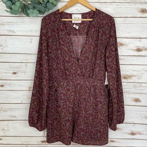 SADIE & SAGE Burgundy Romper sz. XL